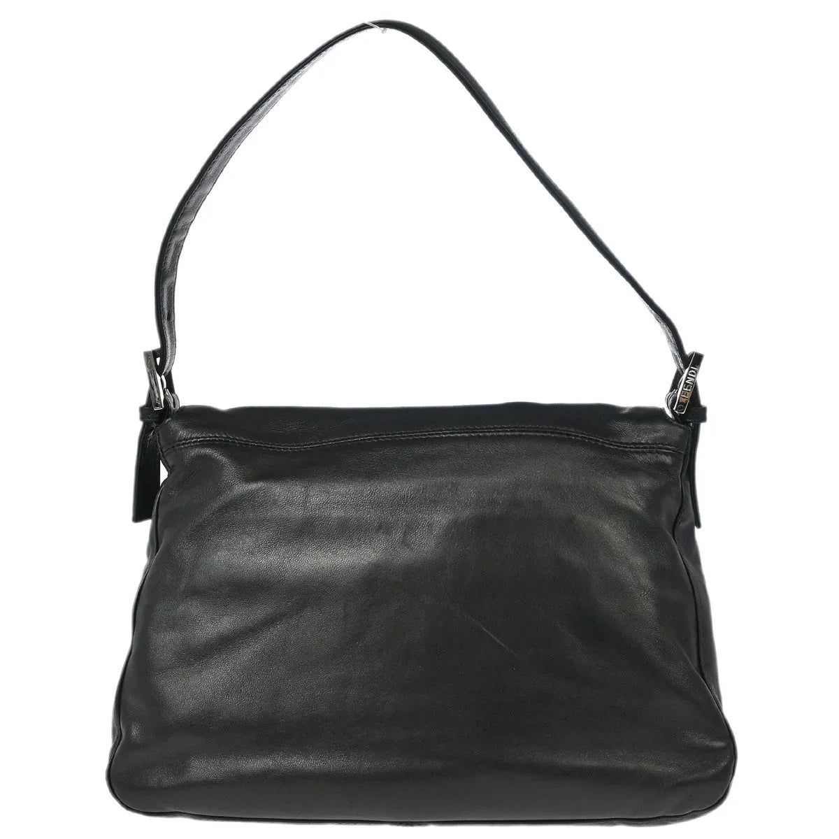 Fendi Black Leather Mamma Baguette Handbag