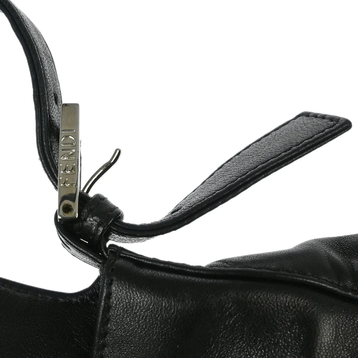Fendi Black Leather Mamma Baguette Handbag