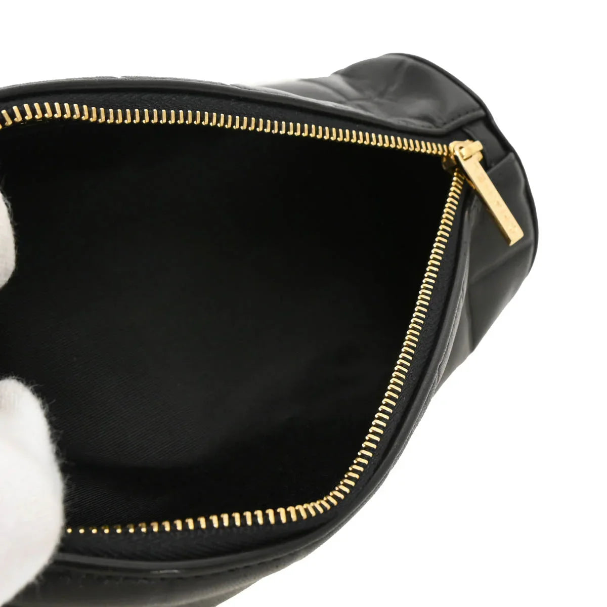 Chanel 2002-2003 Black Lambskin Choco Bar Pouch Bag