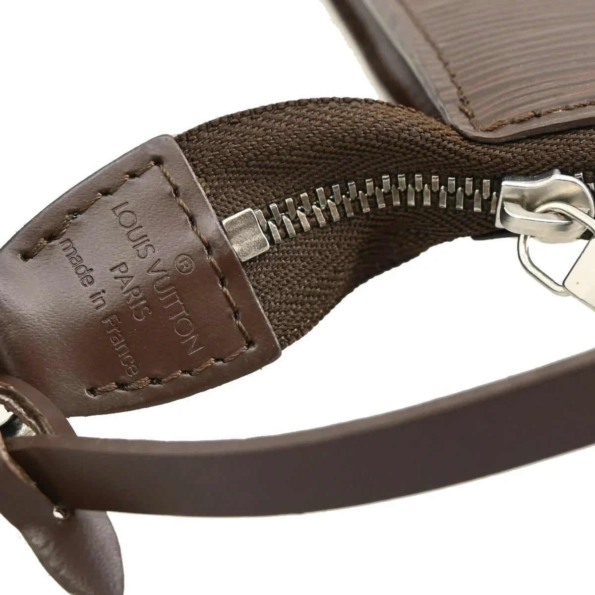 Louis Vuitton 2001 Brown Epi Pochette Accessoires Pouch Handbag M5294D