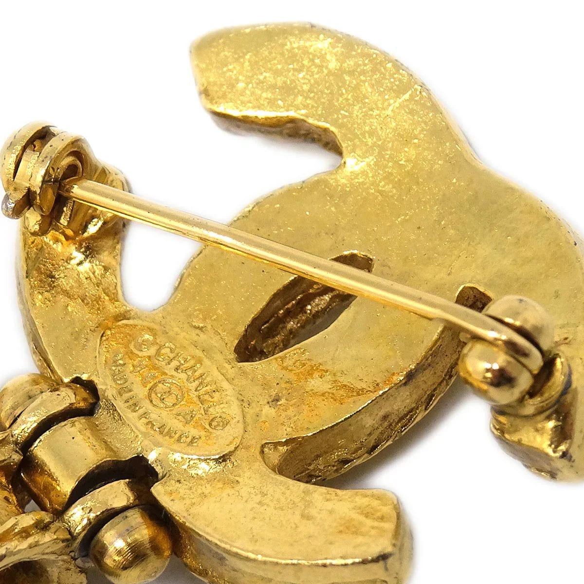 Chanel Brooch Pin Gold Gripoix 94A