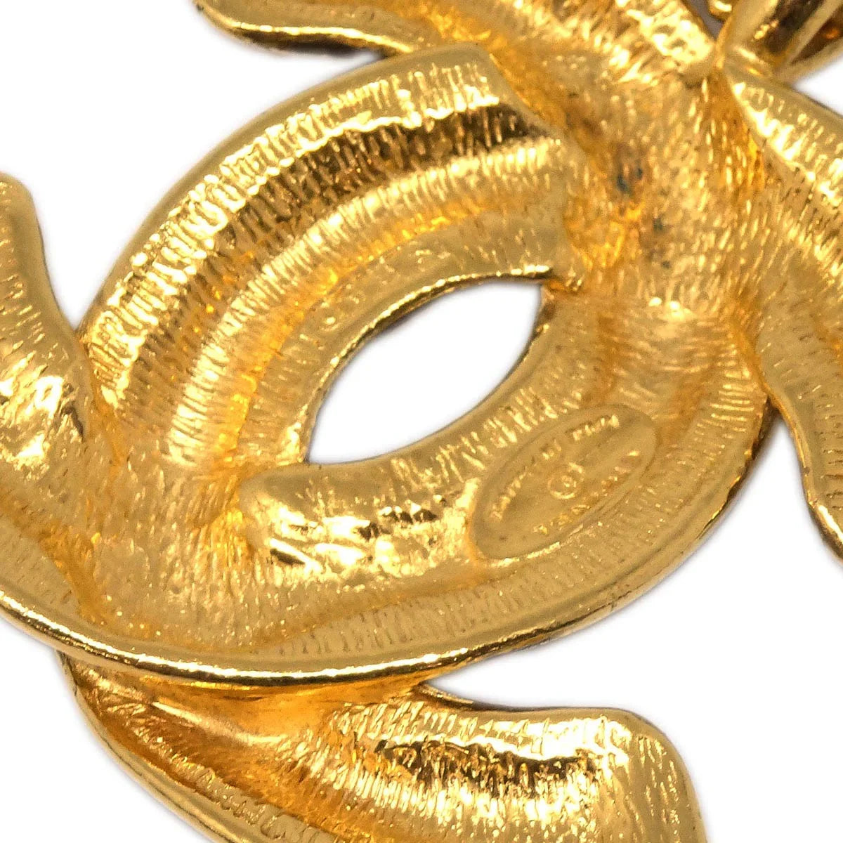 Chanel Gold Quilted CC Chain Pendant Necklace 3860