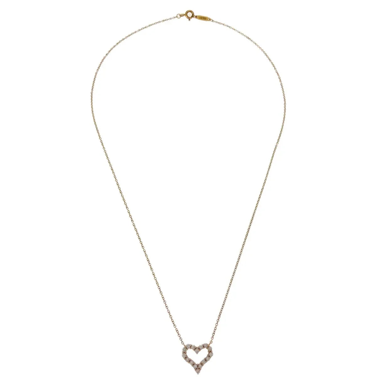 Tiffany & Co. Sentimental Heart Pendant Necklace AU750 Diamond
