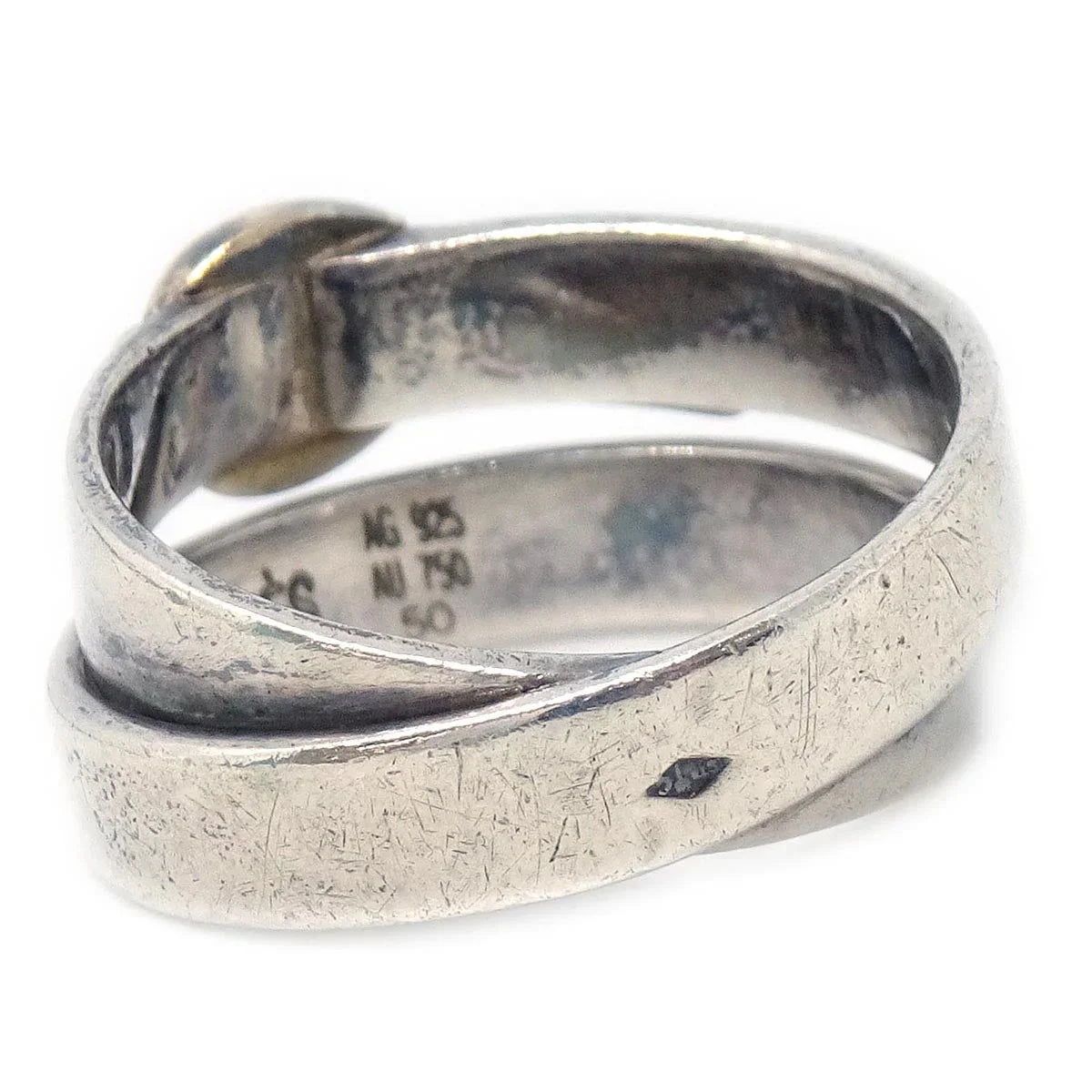 Hermes Double Tour Ring Silver AG925 AU750 #50 #10