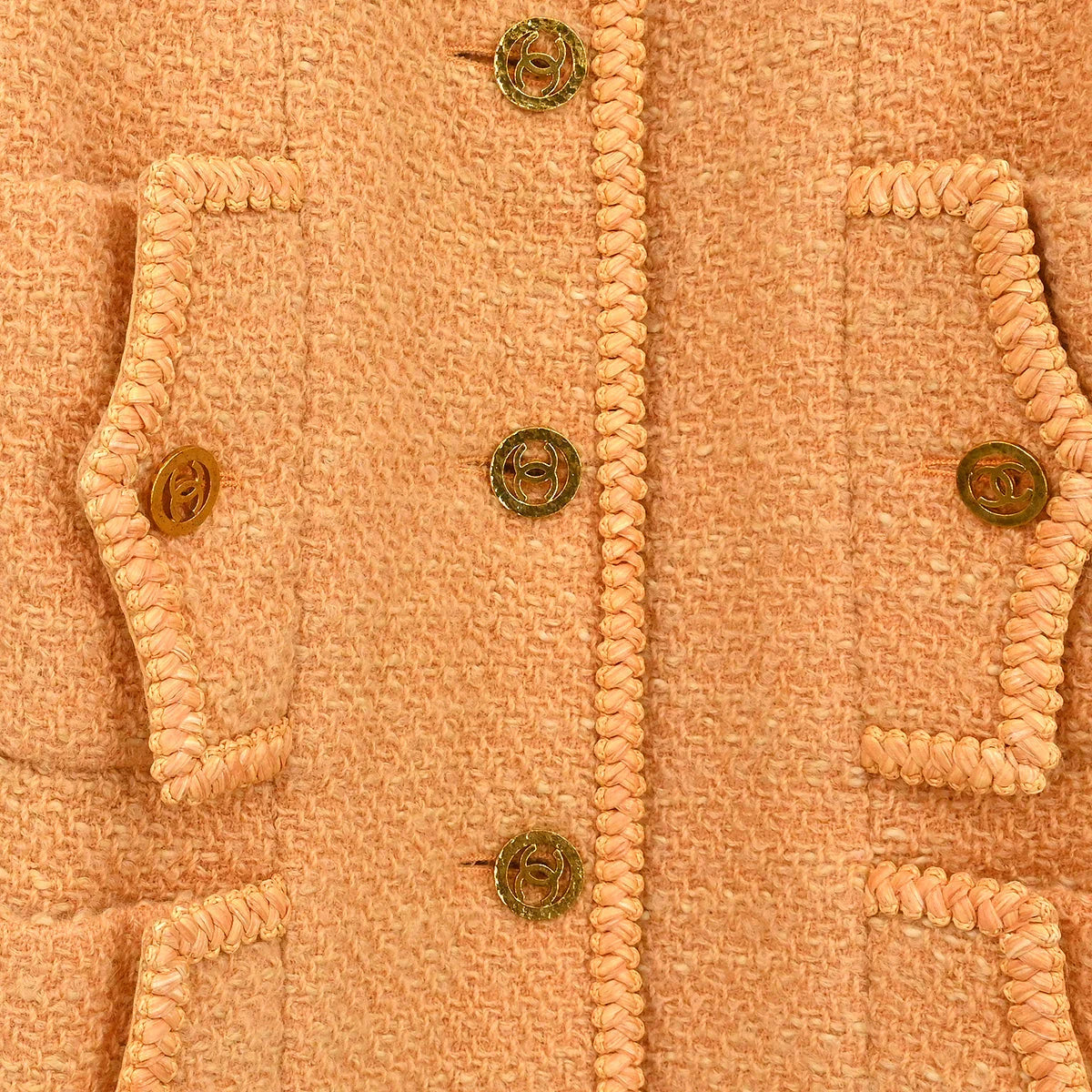 Chanel 1993 Collarless Jacket Orange #34