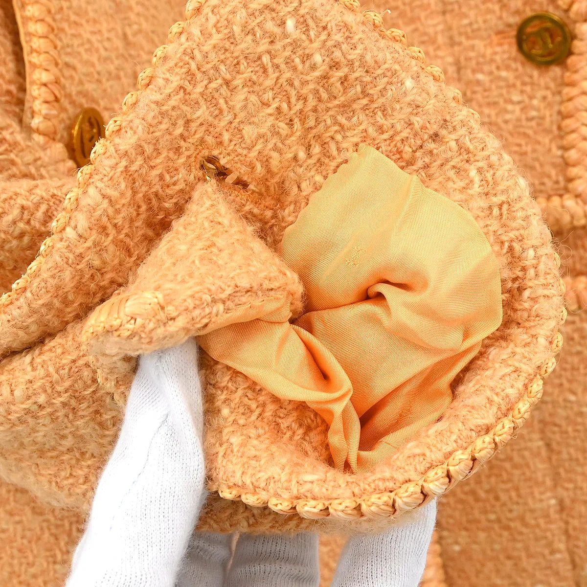 Chanel 1993 Collarless Jacket Orange #34