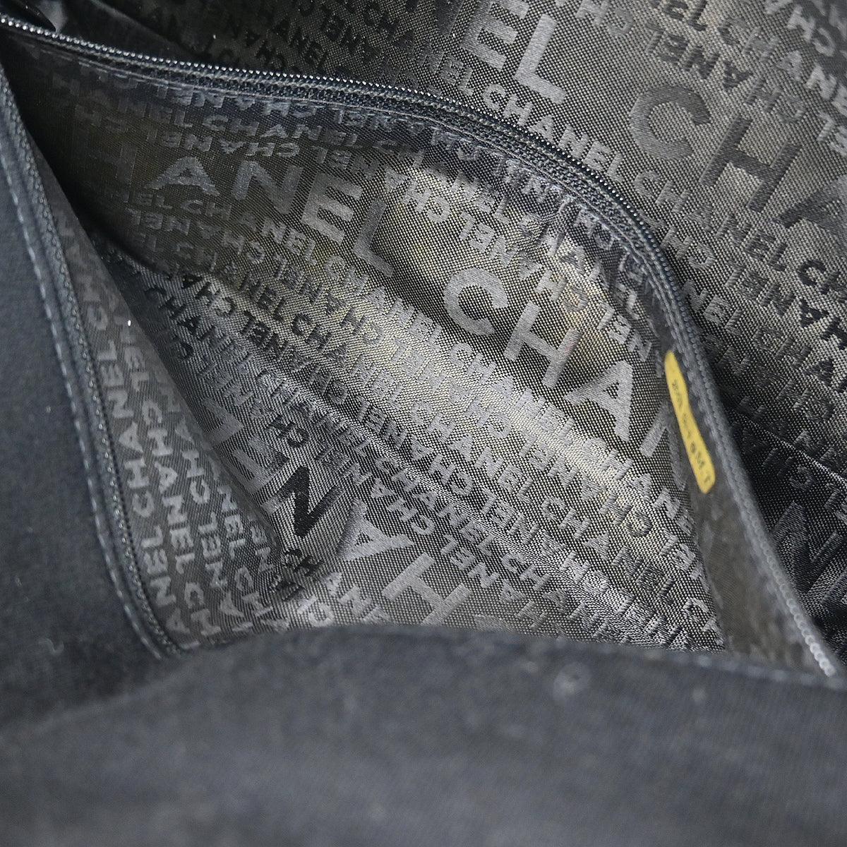 Chanel 2003-2004 Black Cotton Ice Cube Shoulder Bag
