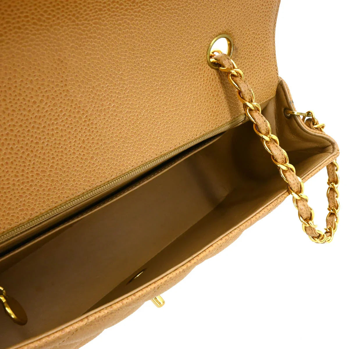 Chanel Beige Caviar Medium Diana Shoulder Bag