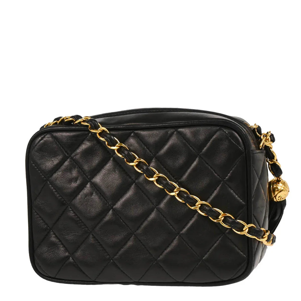 Chanel 1994-1996 Black Lambskin Camera Bag Mini