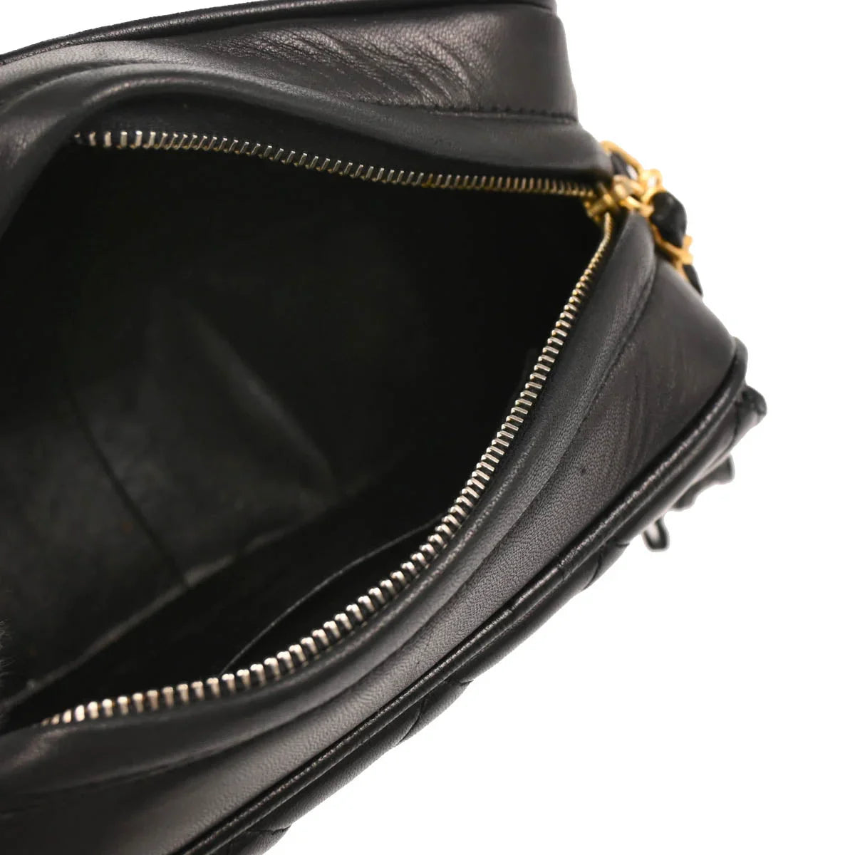 Chanel 1994-1996 Black Lambskin Camera Bag Mini