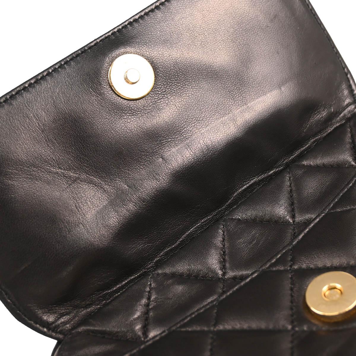 Chanel 1994-1996 Black Lambskin Camera Bag Mini