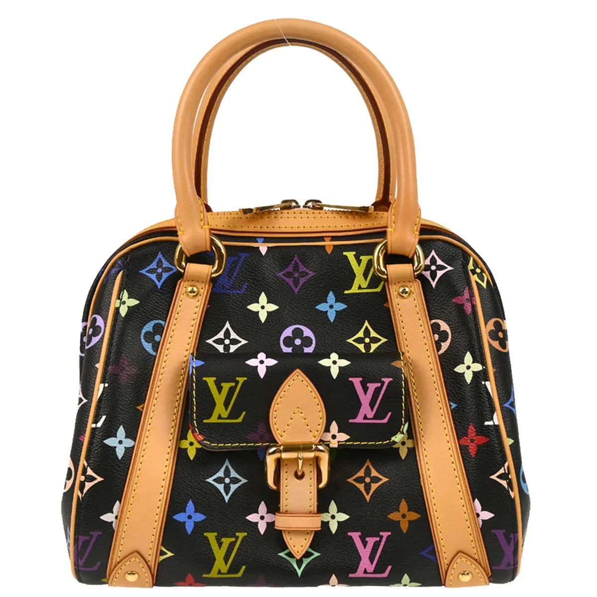 Louis Vuitton 2007 Black Monogram Multicolor Priscilla Handbag M40097