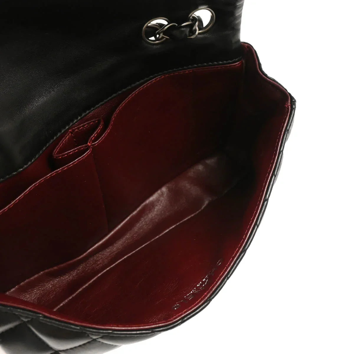 Chanel Black Lambskin East West Shoulder Bag