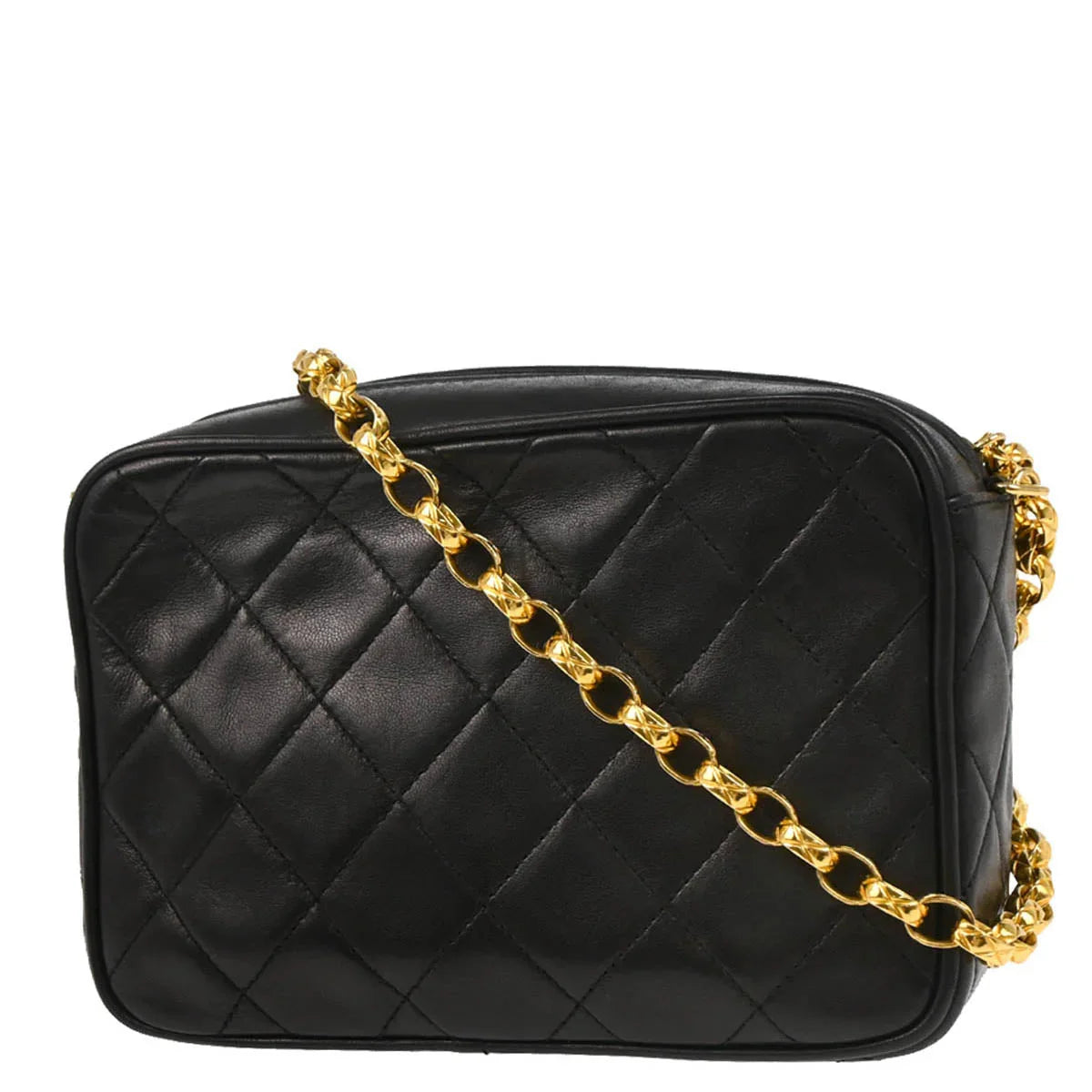 Chanel 1994-1996 Black Lambskin Camera Bag Mini