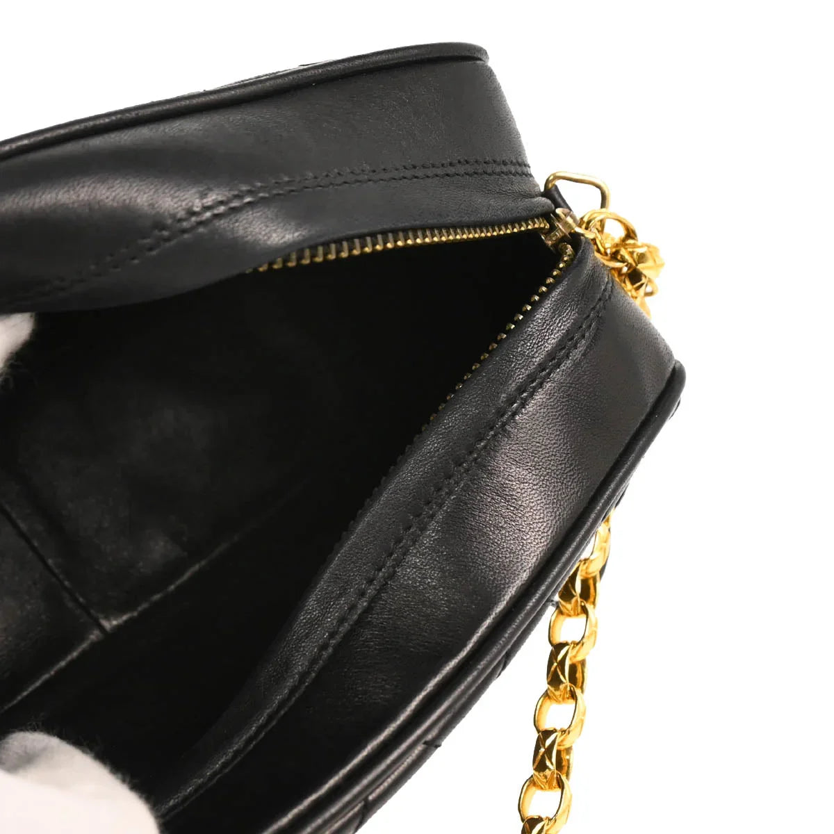 Chanel 1994-1996 Black Lambskin Camera Bag Mini
