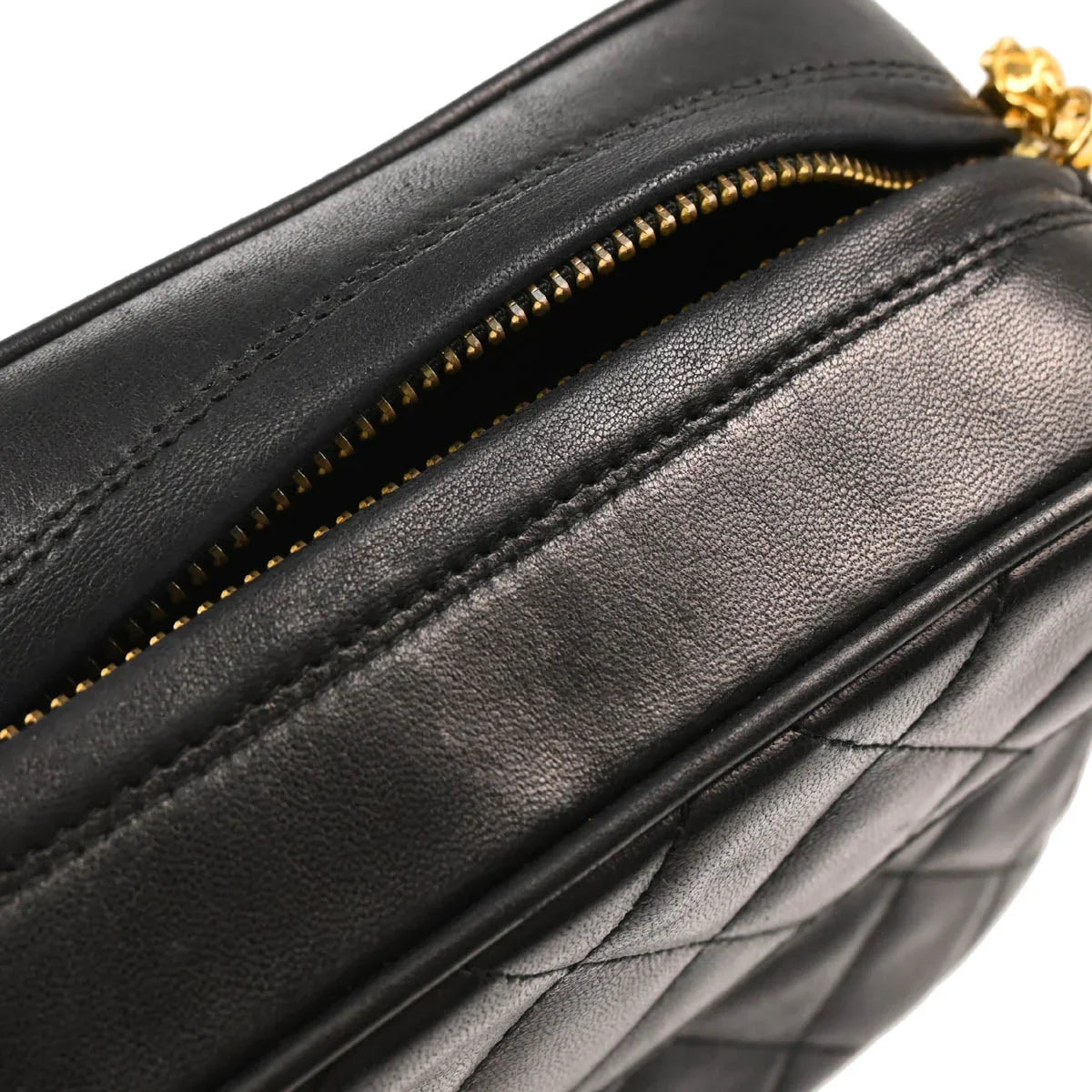 Chanel 1994-1996 Black Lambskin Camera Bag Mini