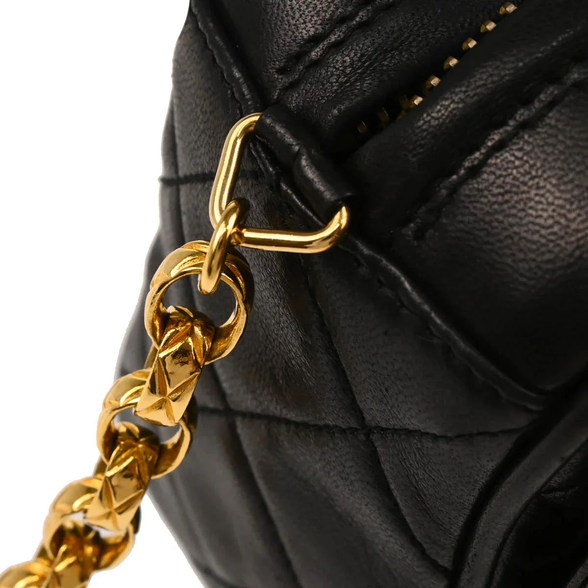 Chanel 1994-1996 Black Lambskin Camera Bag Mini