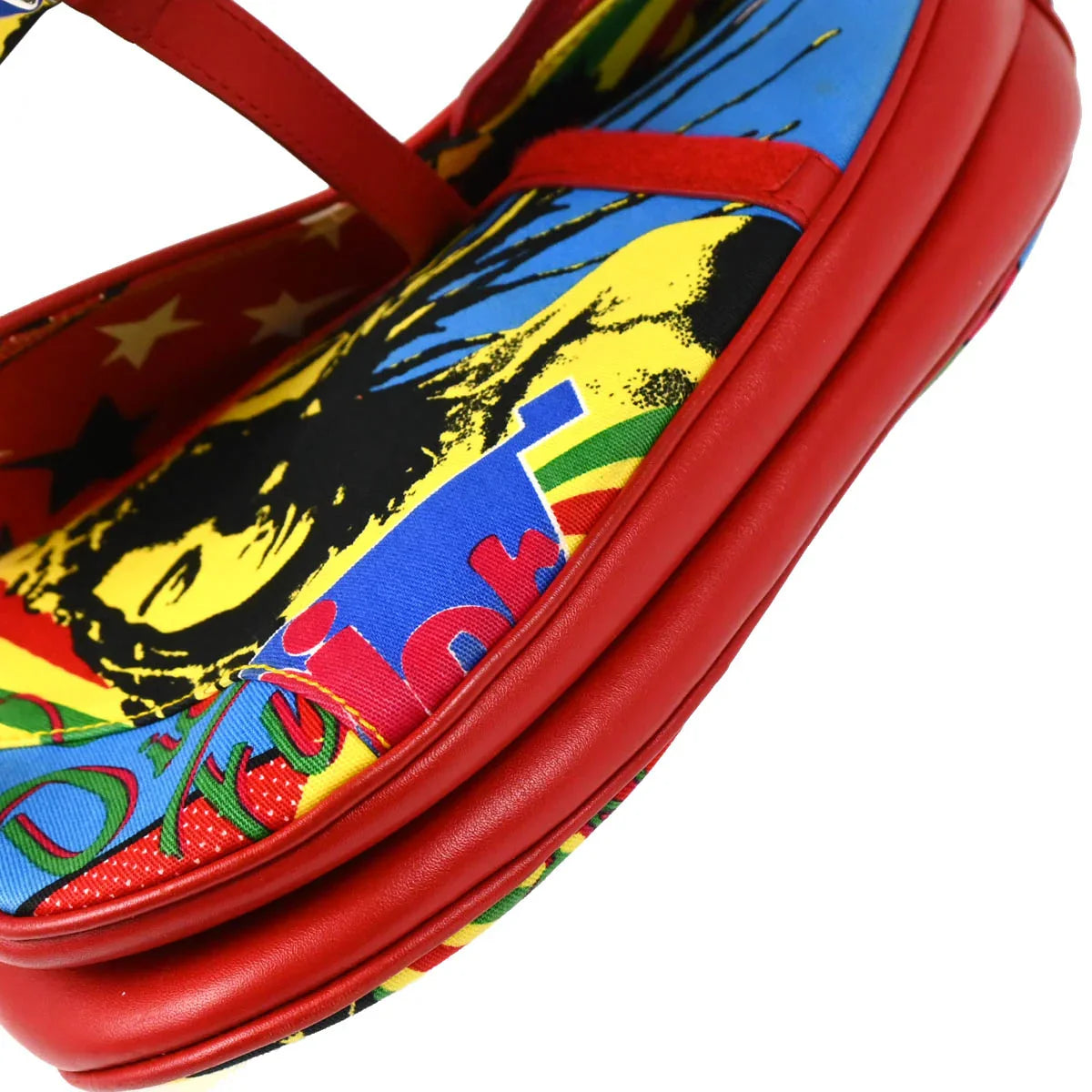Christian Dior 2003 Red Dior Mania Saddle Handbag