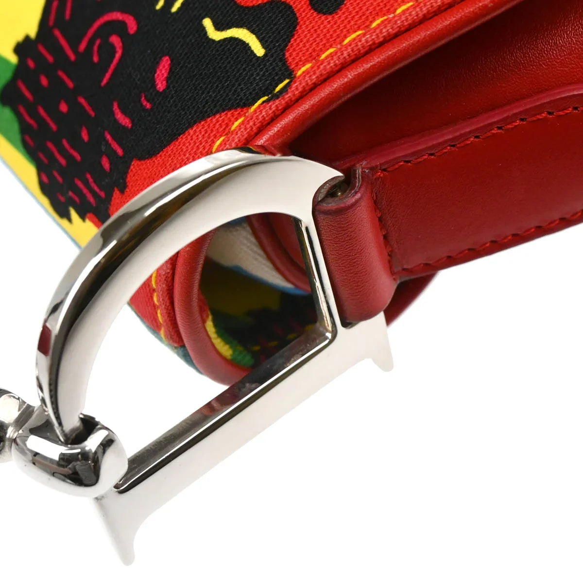 Christian Dior 2003 Red Dior Mania Saddle Handbag