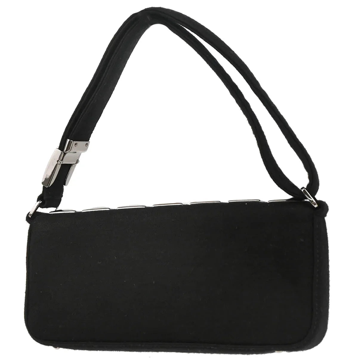 Chanel 2003-2004 Black Cotton Ice Cube Shoulder Bag