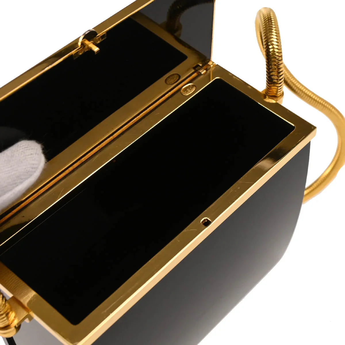 Chanel Black Acrylic Runway Lucite Minaudiere Box Shoulder Bag