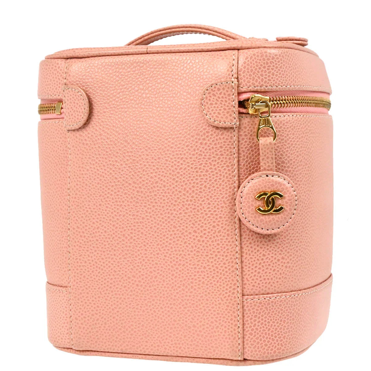 Chanel 2003-2004 Pink Caviar Timeless Vanity Handbag