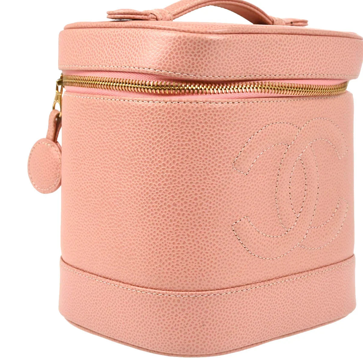 Chanel 2003-2004 Pink Caviar Timeless Vanity Handbag
