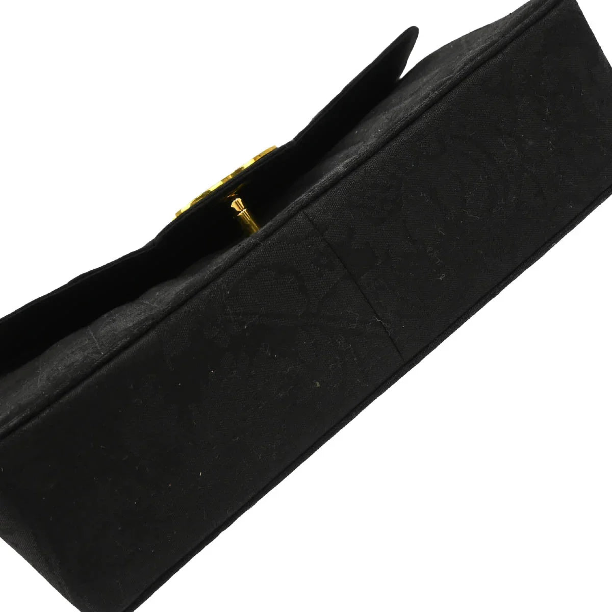 Chanel 1991-1994 Black Cotton Jumbo Mademoiselle Classic Flap Bag
