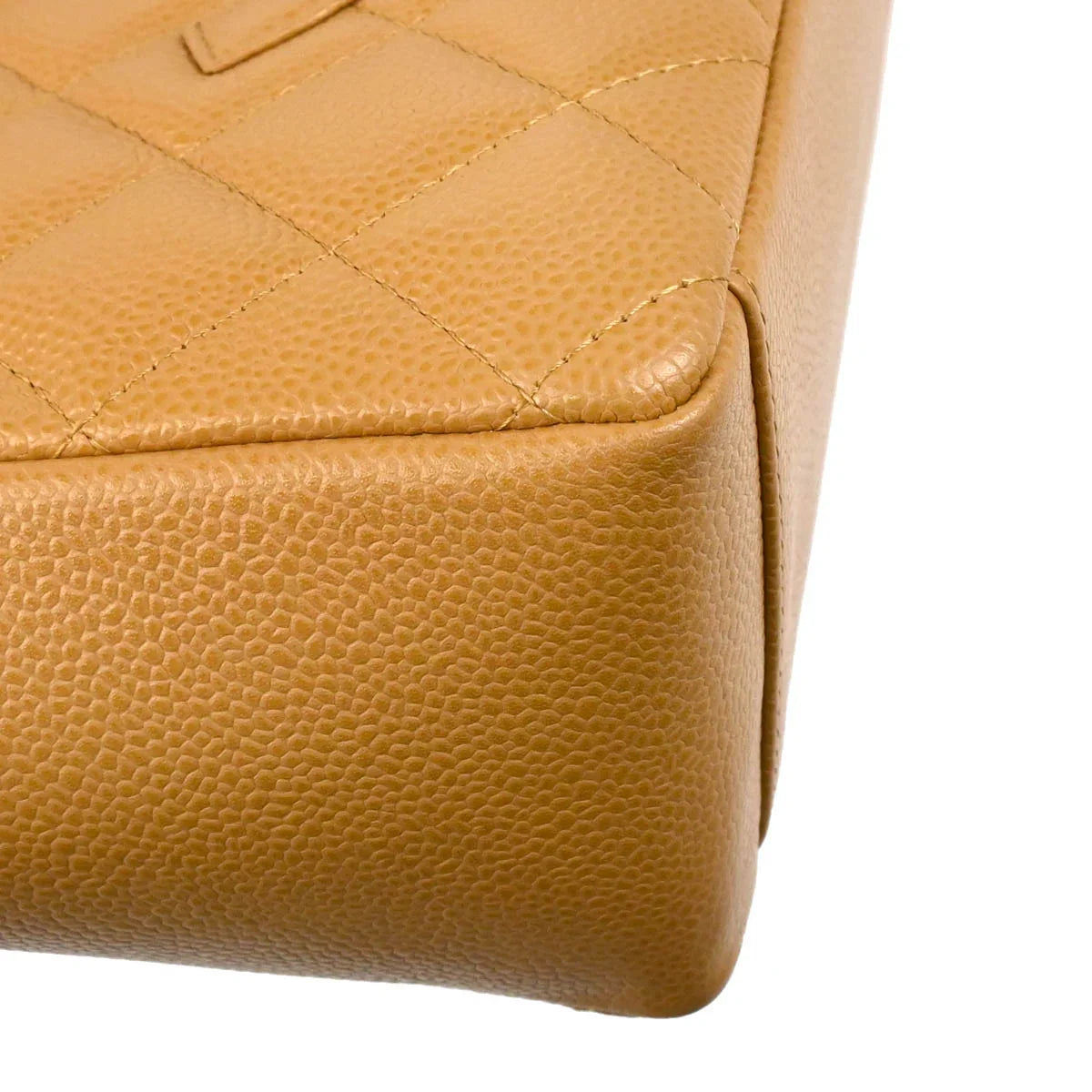 Chanel 2005-2006 Beige Caviar Petite Shopping Tote PST Chain Handbag