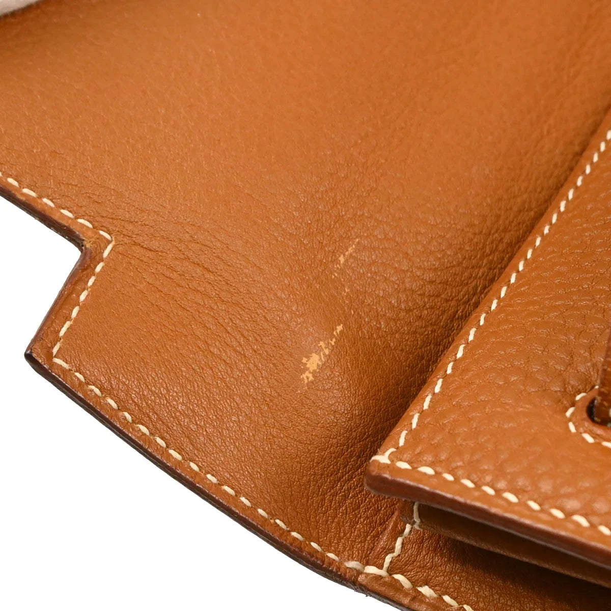 Hermes Gold Taurillon Clemence Kelly 32 Sellier Handbag