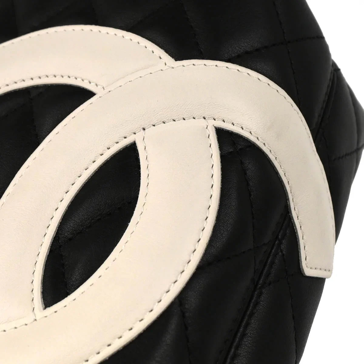 Chanel 2004-2005 Black Calfskin Cambon Ligne Tote Handbag