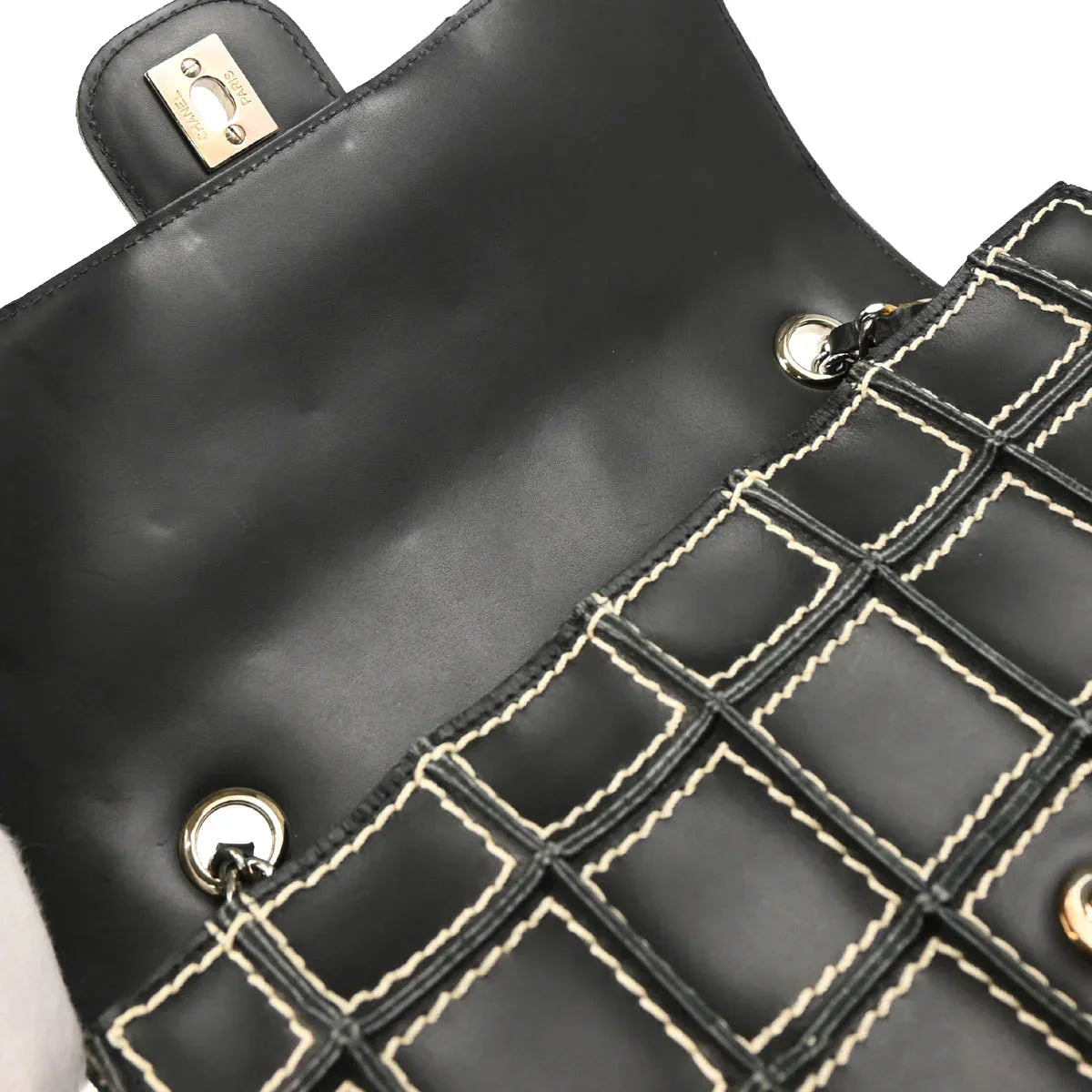 Chanel 2002-2003 Black Calfskin Shoulder Bag