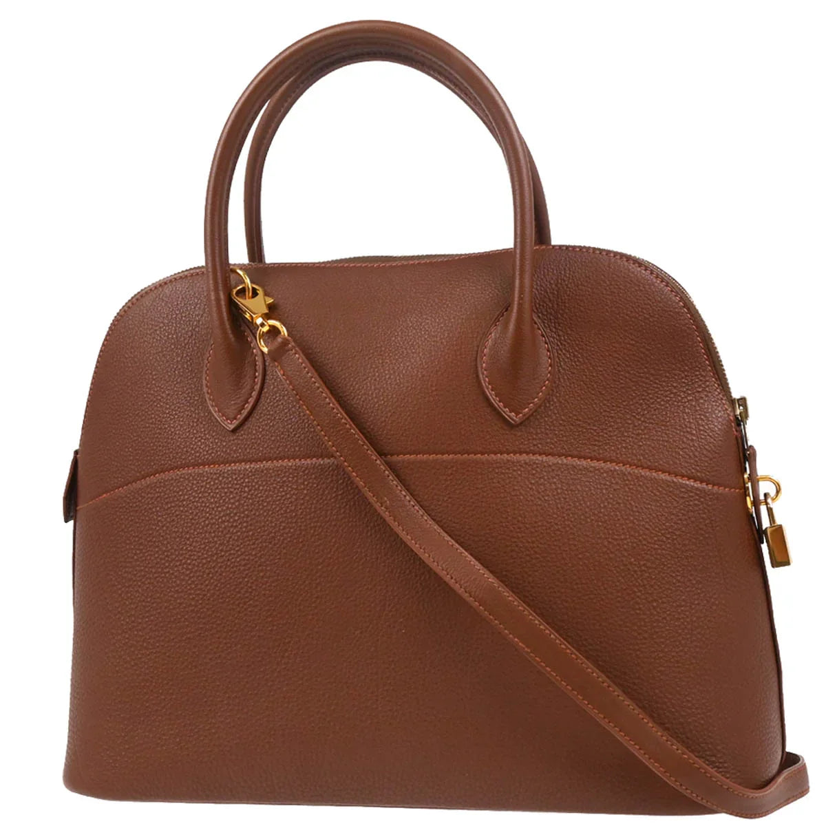 Hermes 1997 Noisette Ardennes Bolide 35 2way Handbag Shoulder