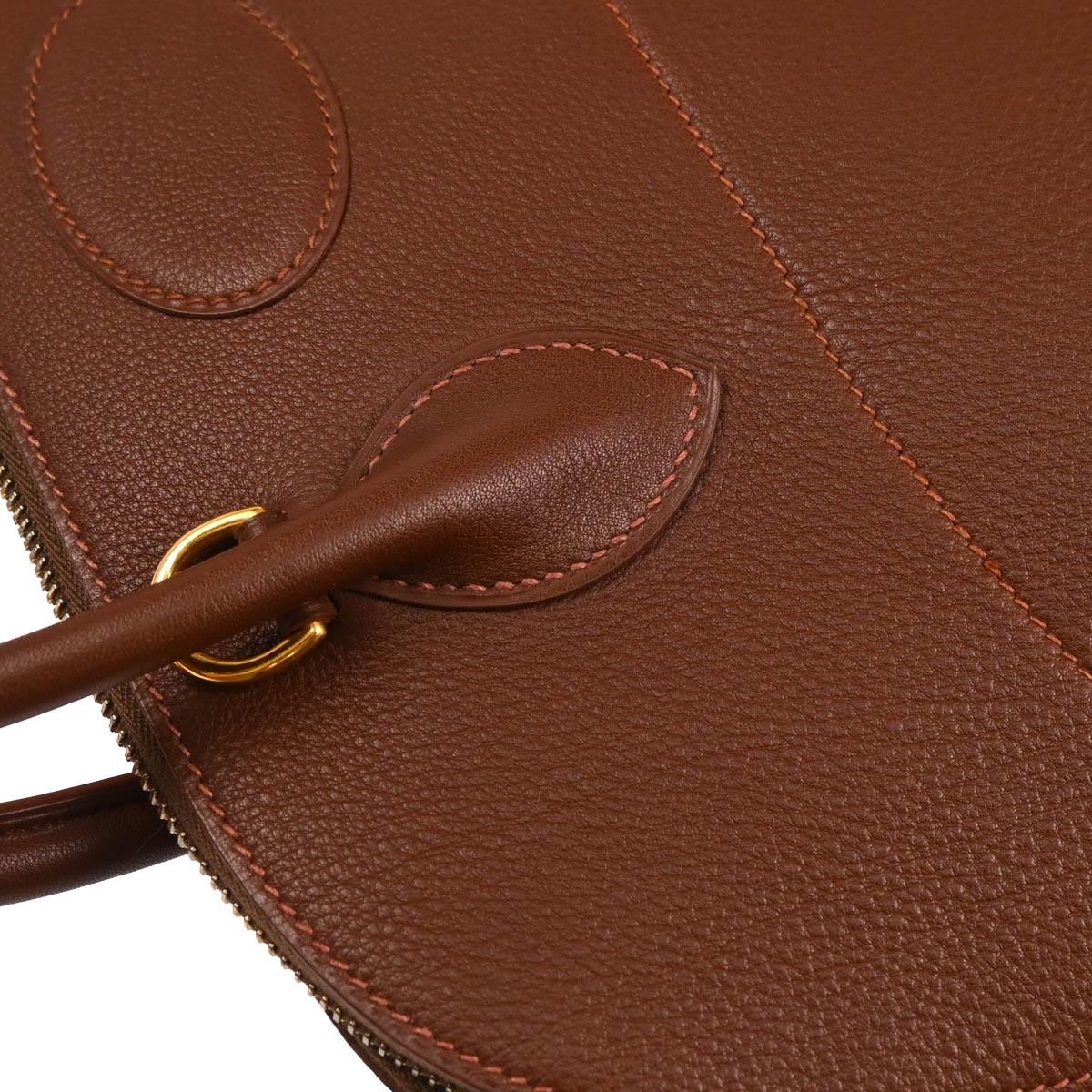 Hermes 1997 Noisette Ardennes Bolide 35 2way Handbag Shoulder