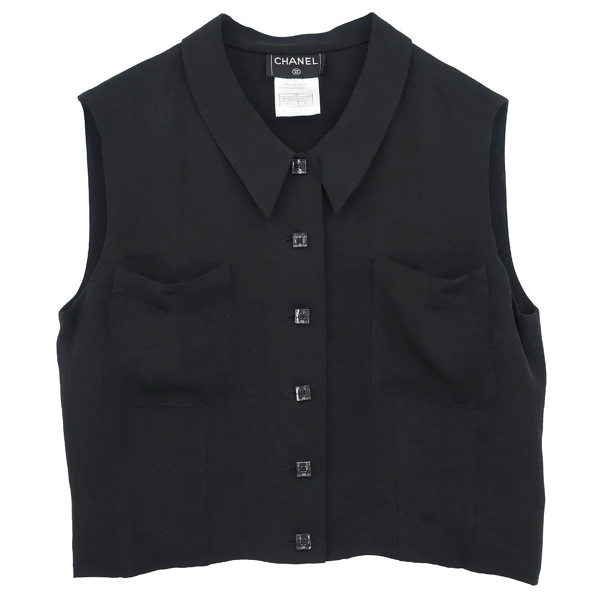 Chanel 1999 Vest Jacket Black #38