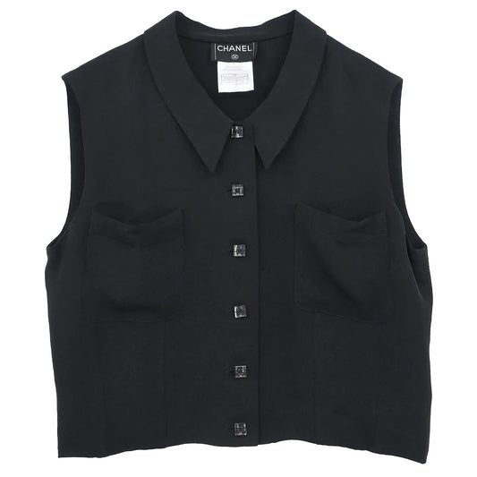 Chanel 1999 Vest Jacket Black #38