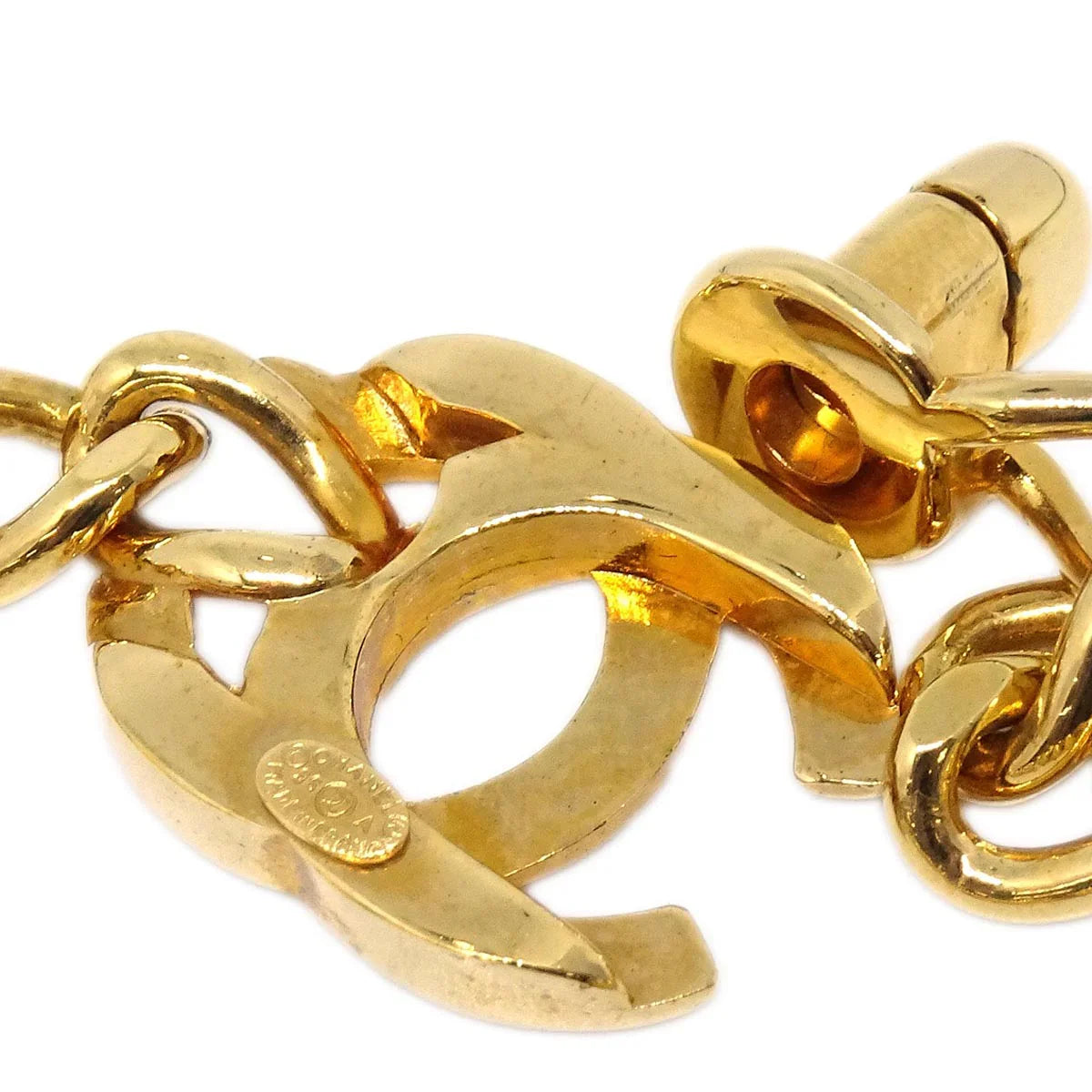 Chanel Turnlock Gold Chain Necklace 96A