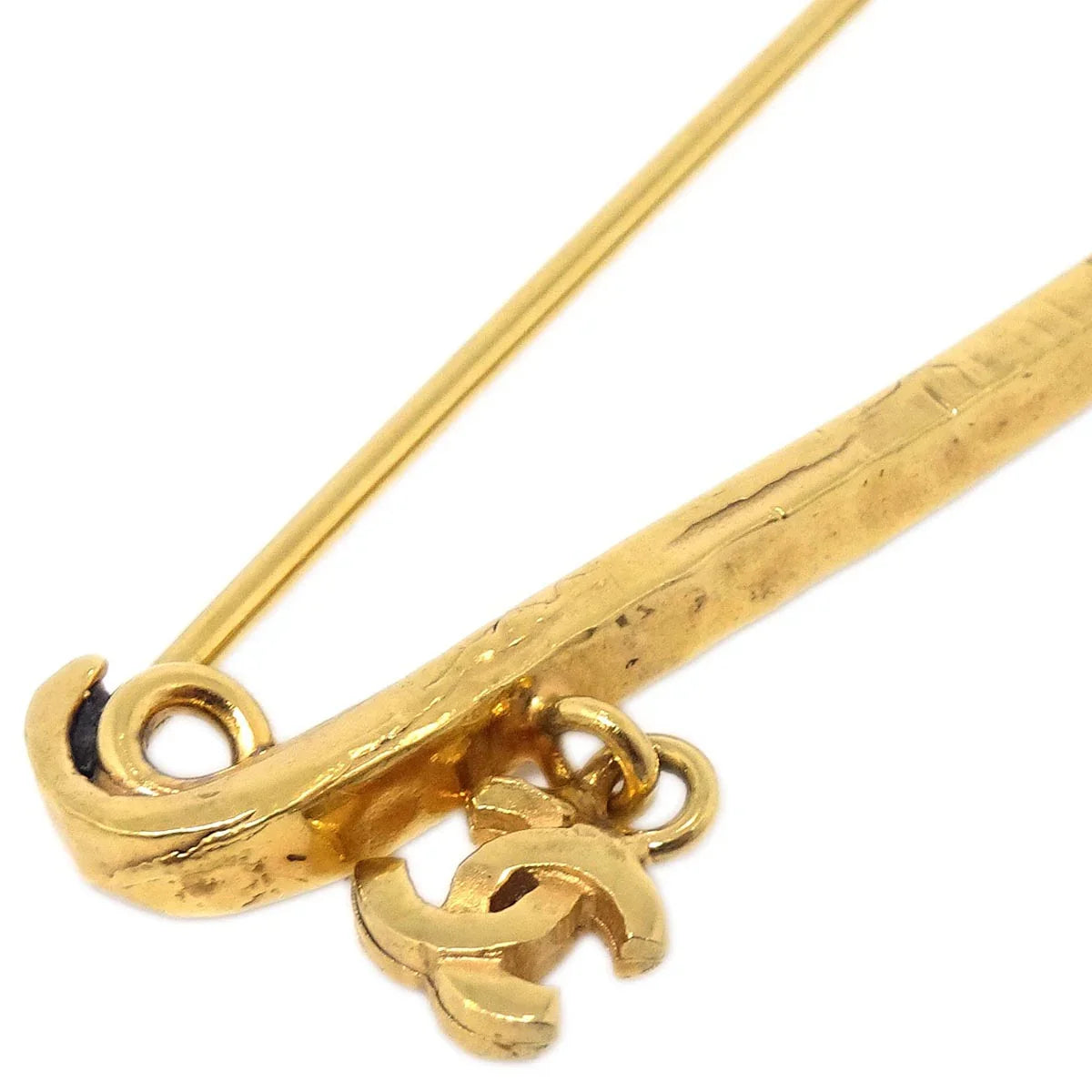 Chanel Costume Pearl Brooch Pin Gold 173