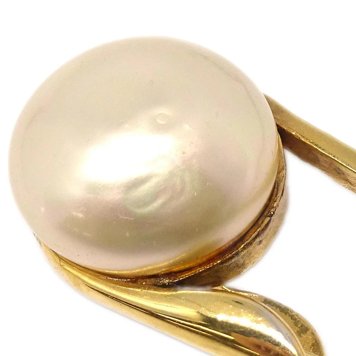 Chanel Costume Pearl Brooch Pin Gold 173
