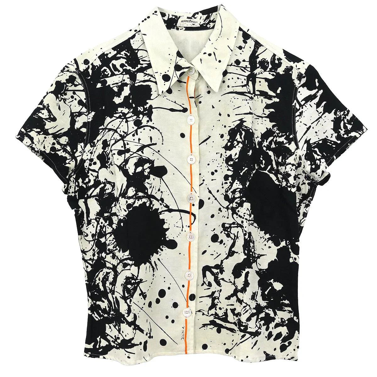 Hermes Shirt Blouse White #44