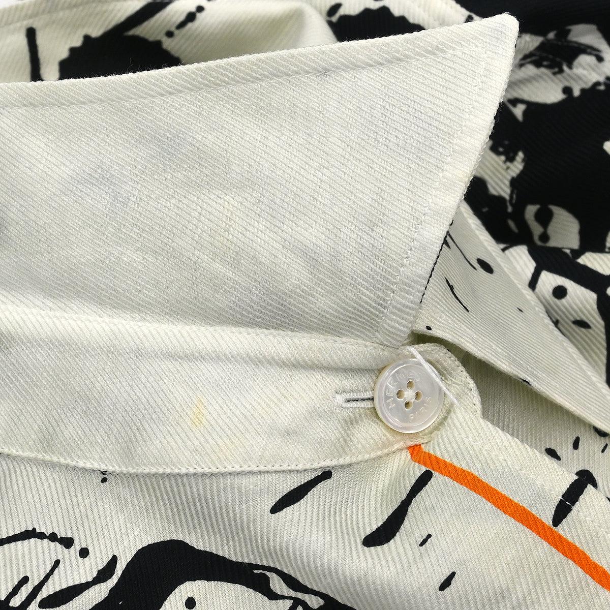 Hermes Shirt Blouse White #44