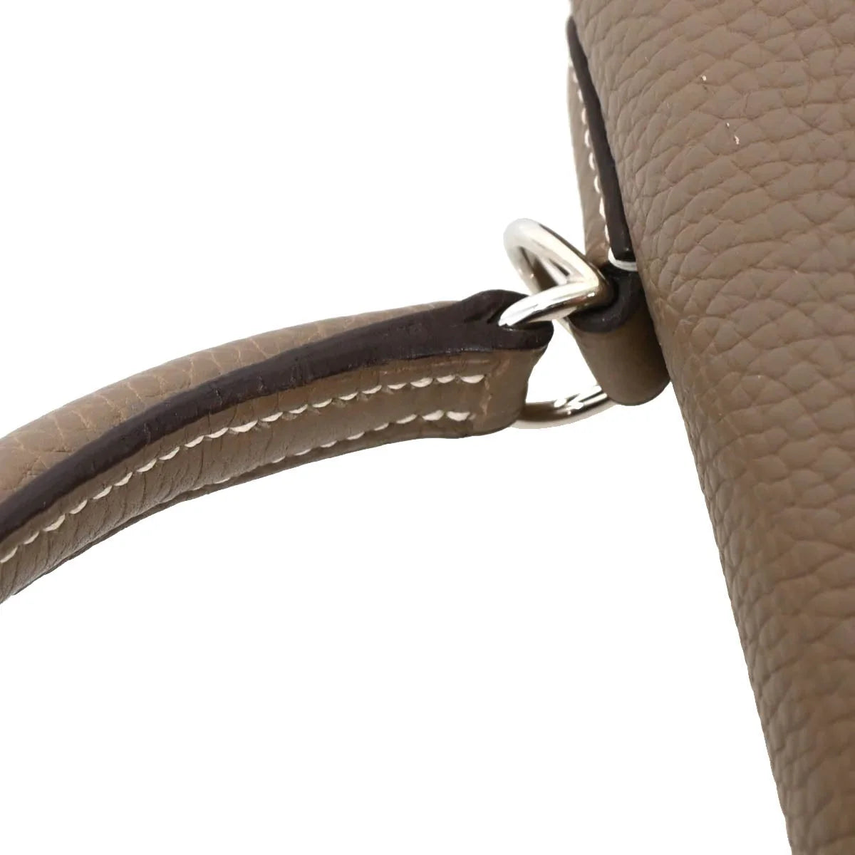Hermes 2005 Etoupe Clemence Crinoline Kelly 35 Retourne 2way Shoulder Handbag