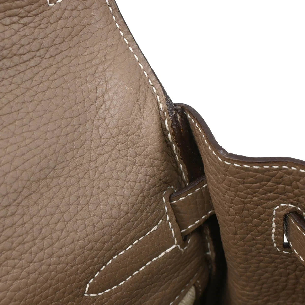 Hermes 2005 Etoupe Clemence Crinoline Kelly 35 Retourne 2way Shoulder Handbag