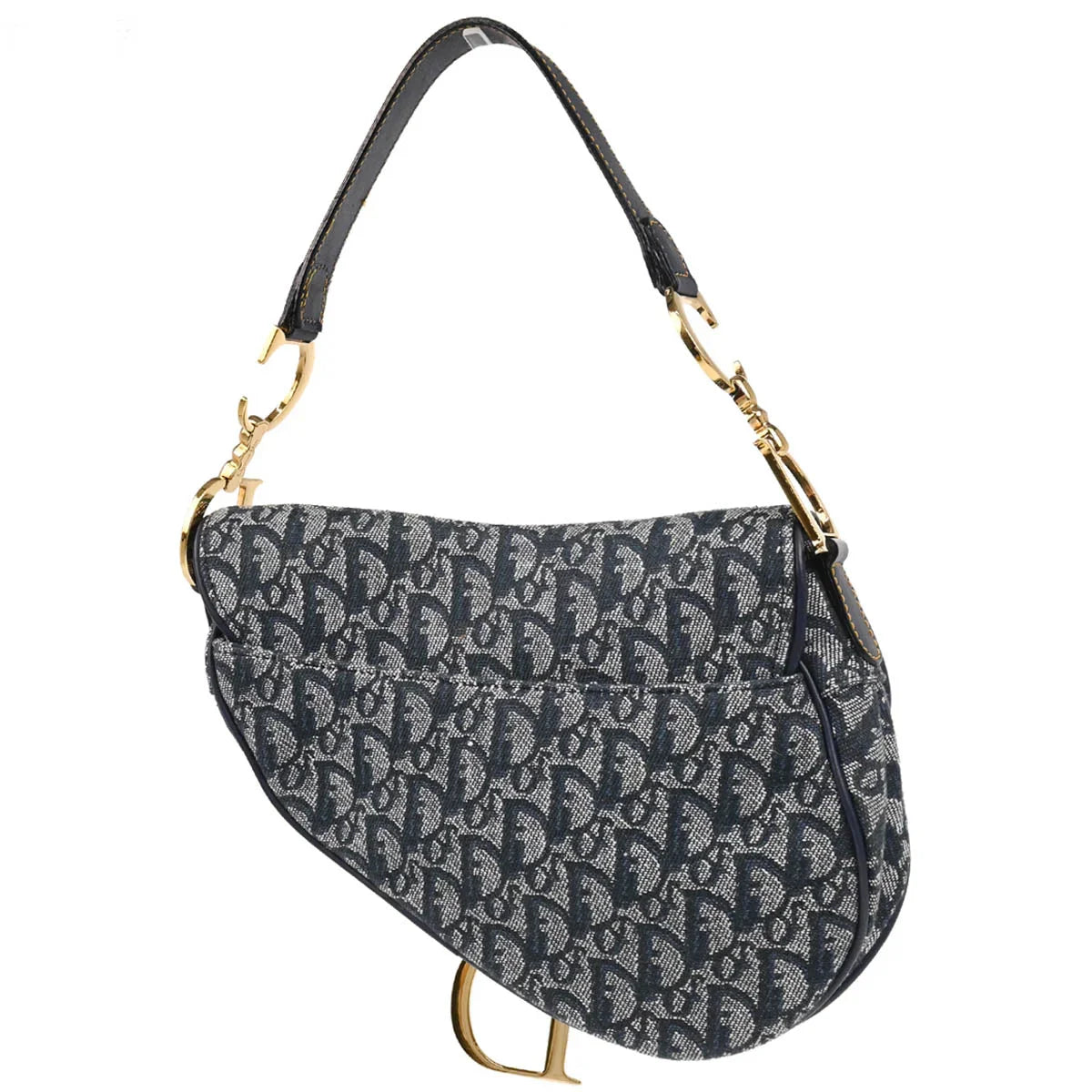 Christian Dior Navy Trotter Saddle Handbag