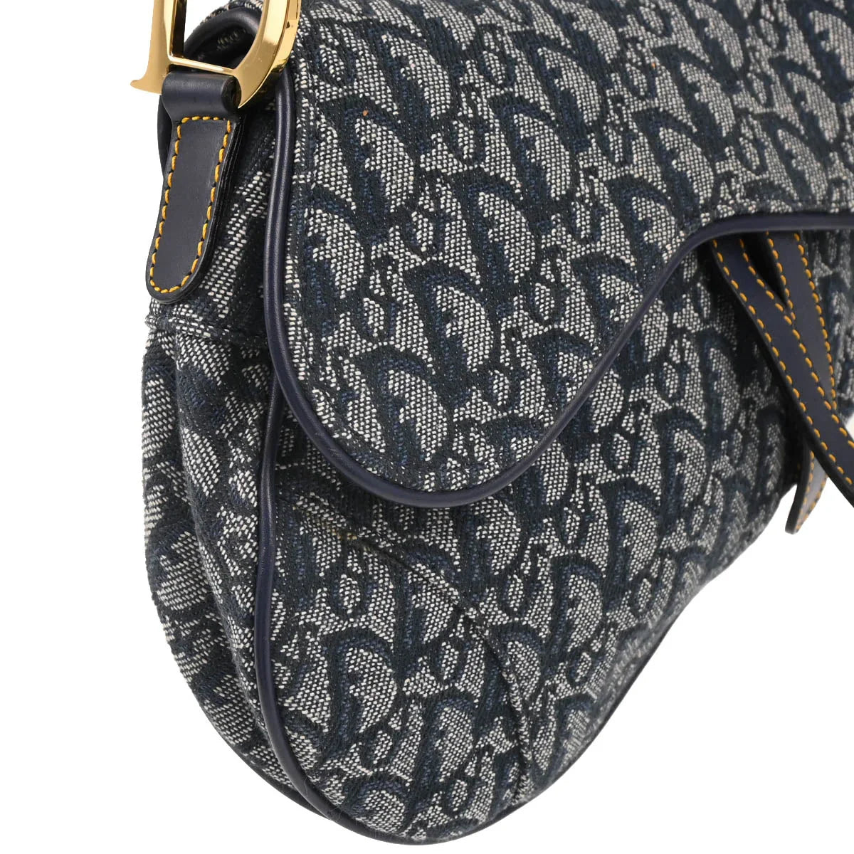 Christian Dior Navy Trotter Saddle Handbag