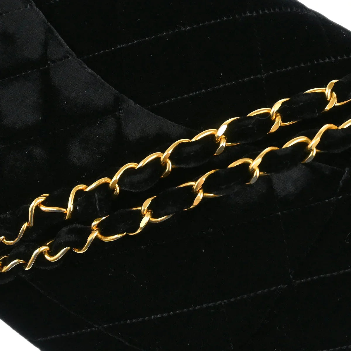 Chanel * 1994-1996 Black Velvet Medium Classic Double Flap Shoulder Bag