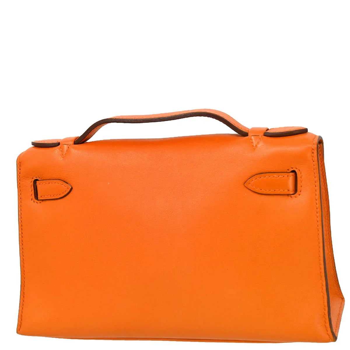 Hermes 2007 Orange Swift Kelly Pochette