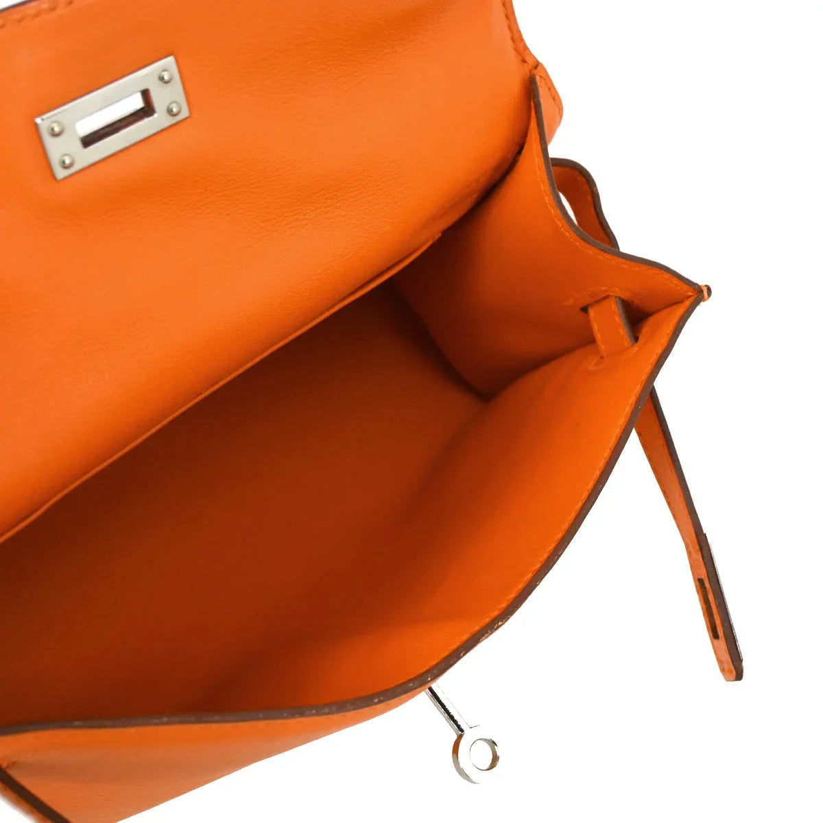 Hermes 2007 Orange Swift Kelly Pochette