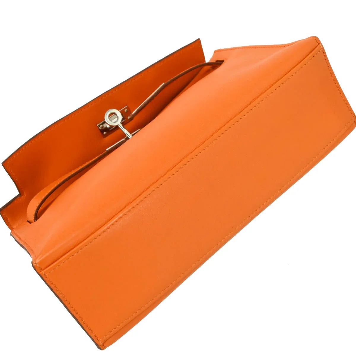 Hermes 2007 Orange Swift Kelly Pochette