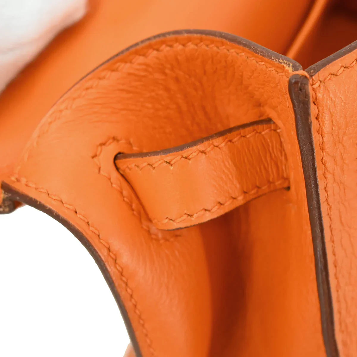 Hermes 2007 Orange Swift Kelly Pochette